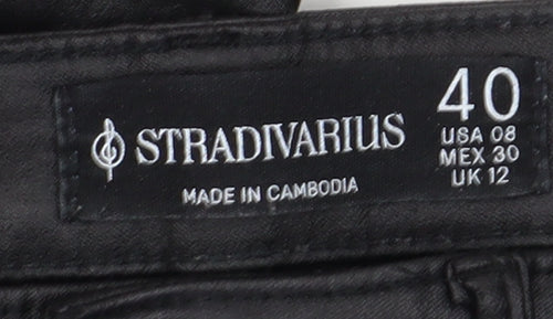 Stradivarius Women's Black Trousers UK 12
