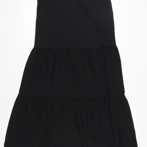 Warehouse Women's Black Sleeveless Long Swing Dress