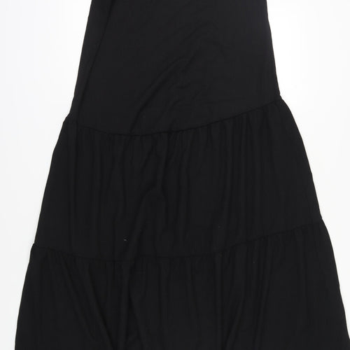 Warehouse Women's Black Sleeveless Long Swing Dress