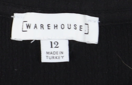 Warehouse Women's Black Sleeveless Long Swing Dress