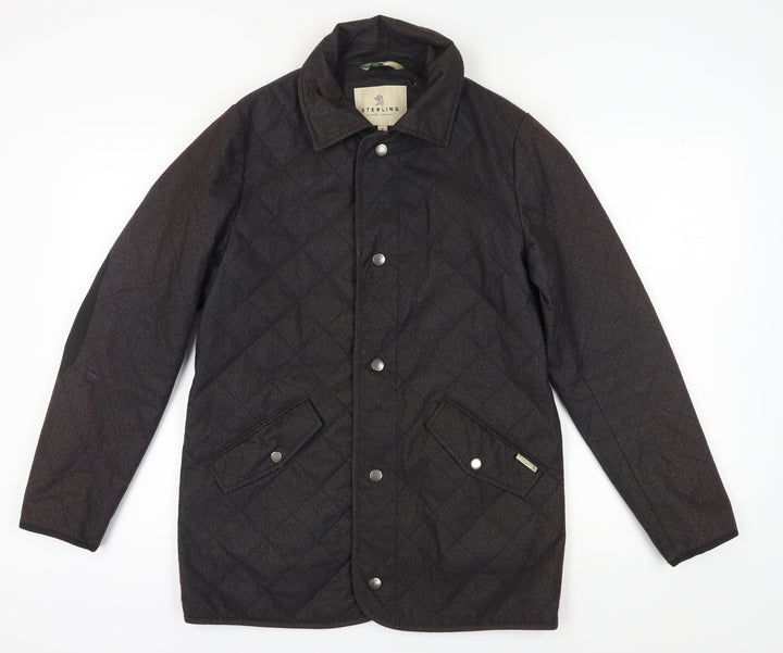 Sterling Men's Black Quilted Jacket Size S