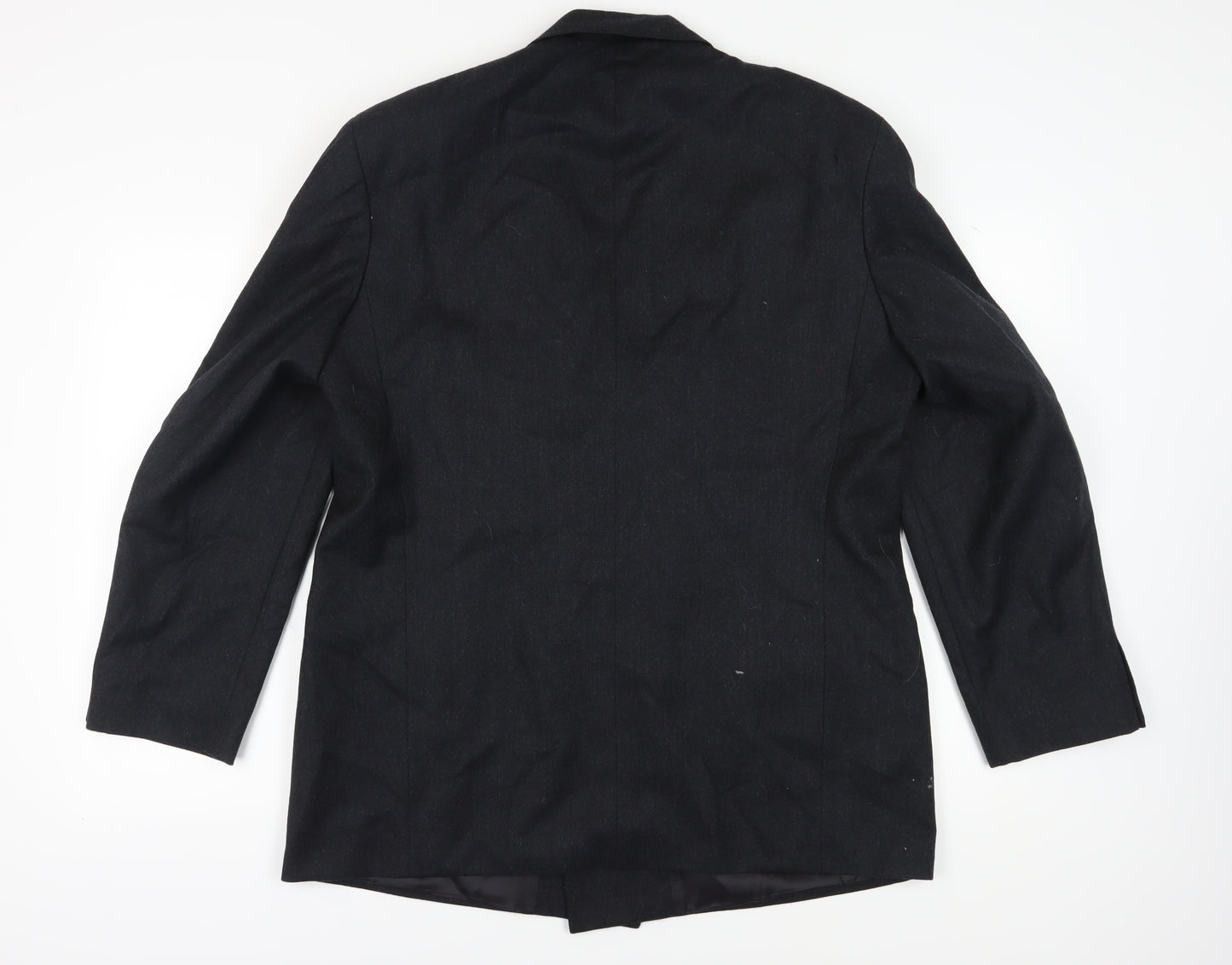 Marks and Spencer Men's Black Double-Breasted Wool Blazer 44R