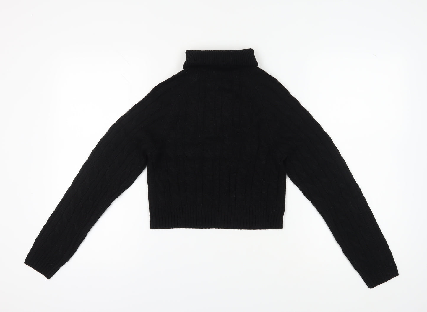 New Look Girls Black Roll Neck Jumper, Size 14-15, Casual Knit