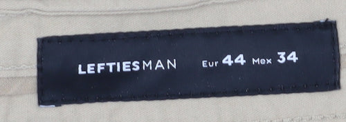Lefties Men's Beige Chino Shorts XL Cotton Casual