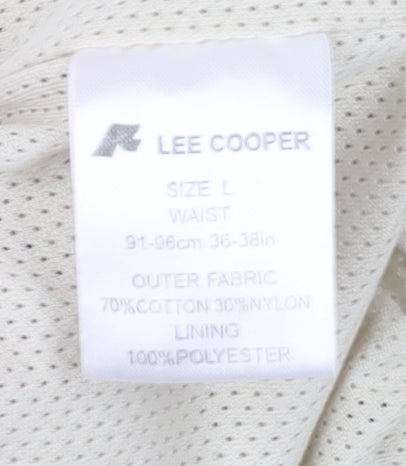 Lee Cooper Men's Beige Cargo Shorts L – Casual Summer