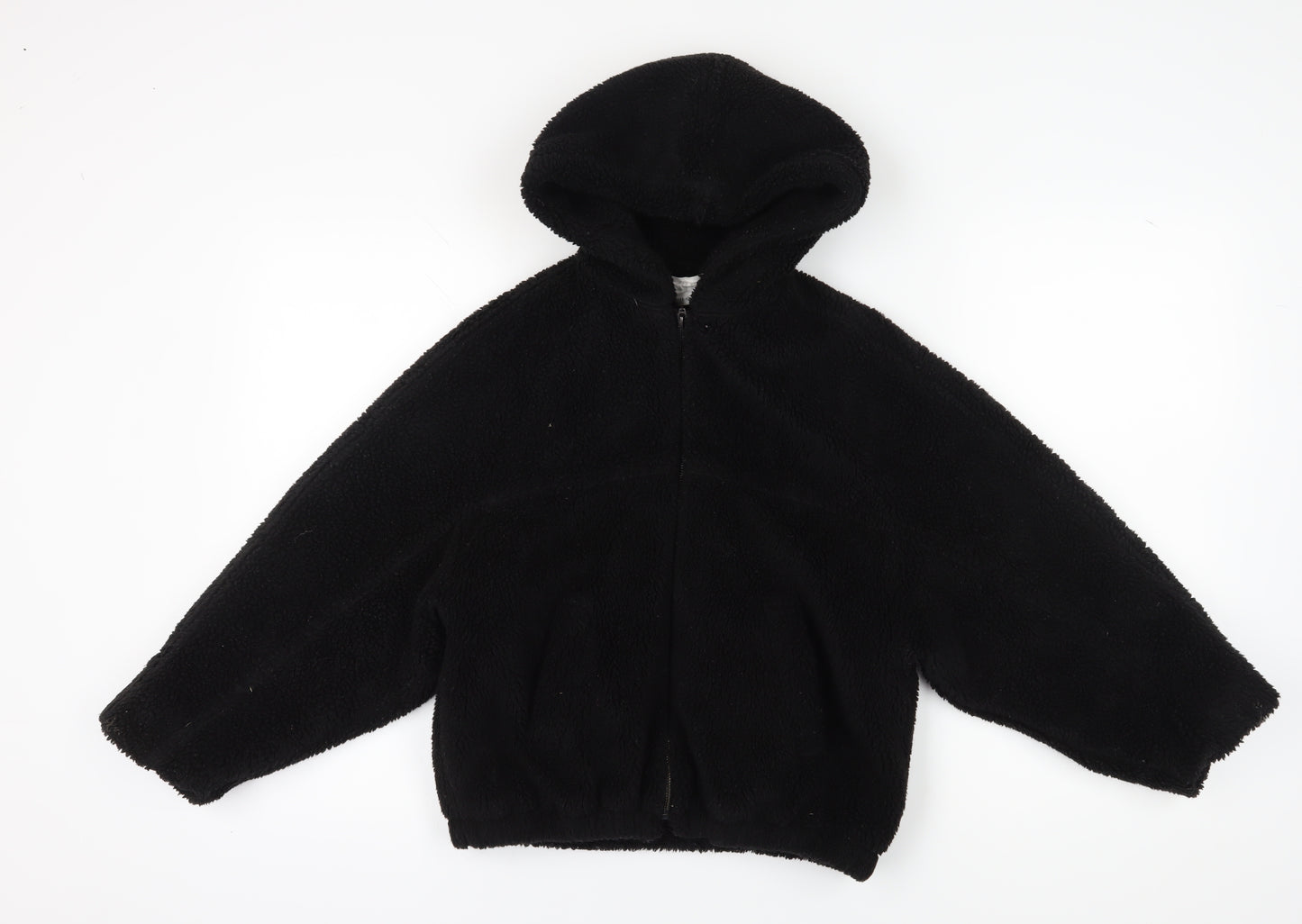 Zara Girls Black Hooded Jacket, 11-12 Years, Winter Essential