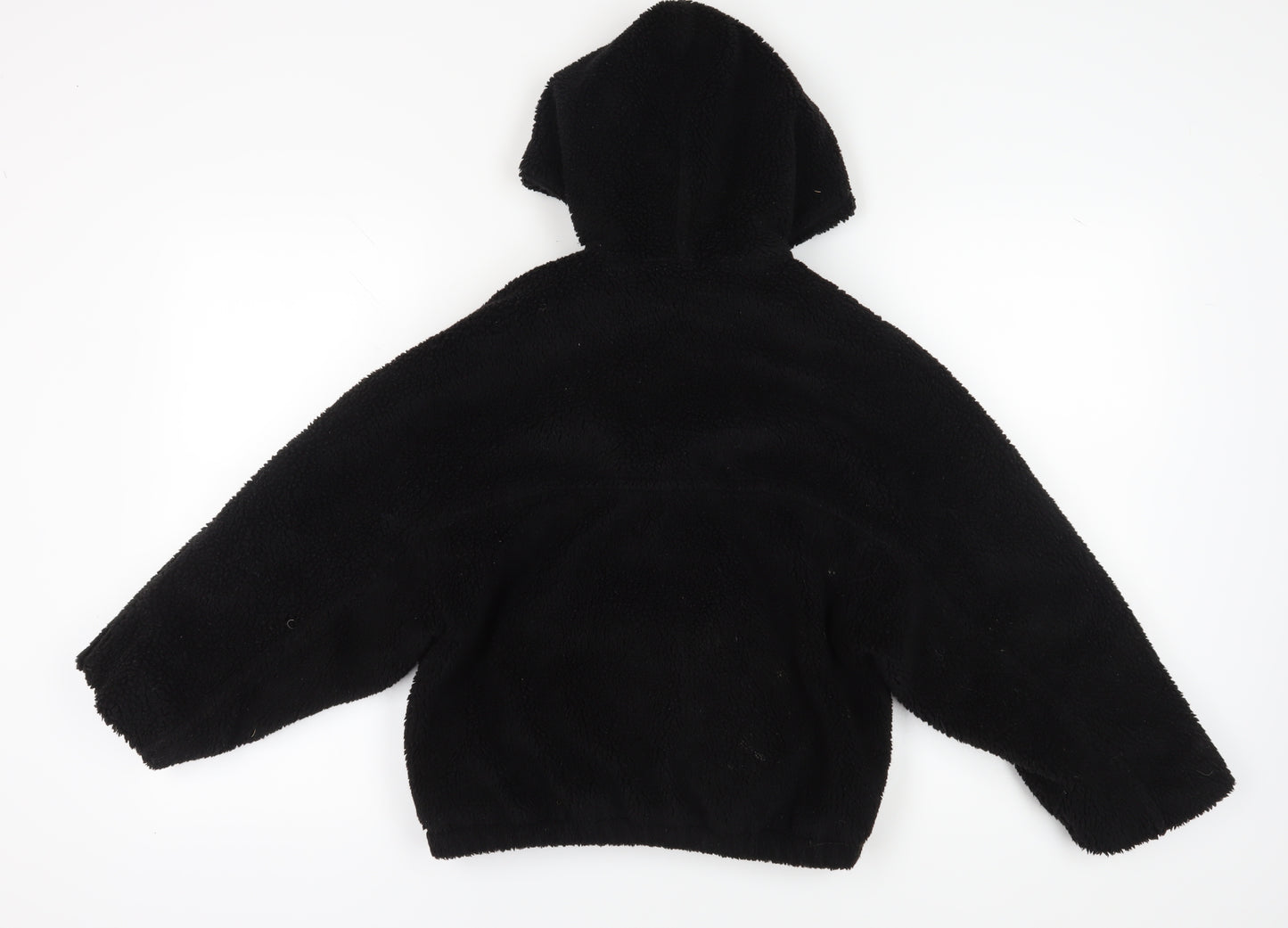 Zara Girls Black Hooded Jacket, 11-12 Years, Winter Essential