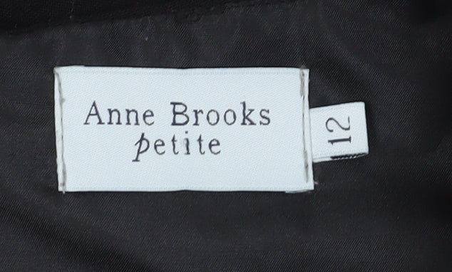 Anne Brooks Petite Black Sheath Dress Size 12