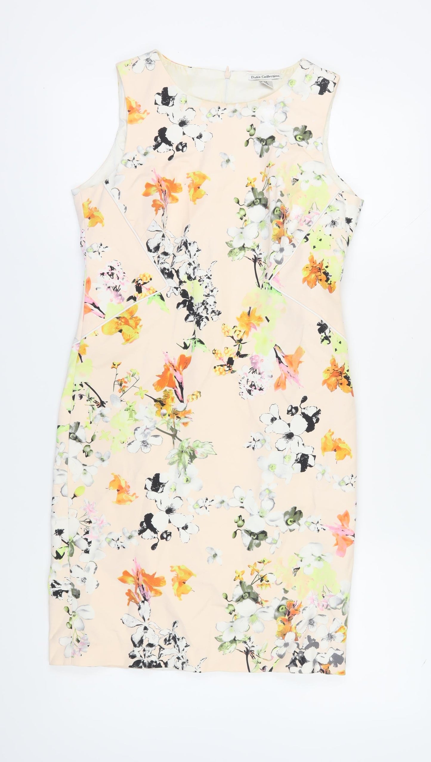 Dalia Collection Women's Multicoloured Sheath Dress, Size 12