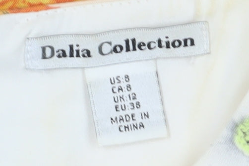 Dalia Collection Women's Multicoloured Sheath Dress, Size 12