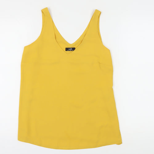 Wallis Women's Yellow Camisole Tank, Size 10, V-Neck, Polyester