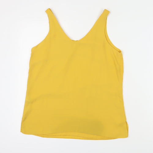 Wallis Women's Yellow Camisole Tank, Size 10, V-Neck, Polyester