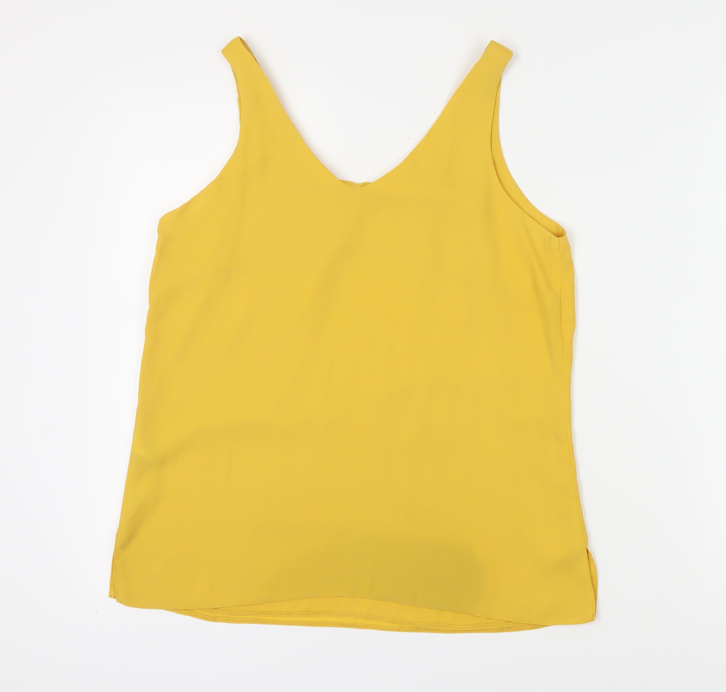 Wallis Women's Yellow Camisole Tank, Size 10, V-Neck, Polyester