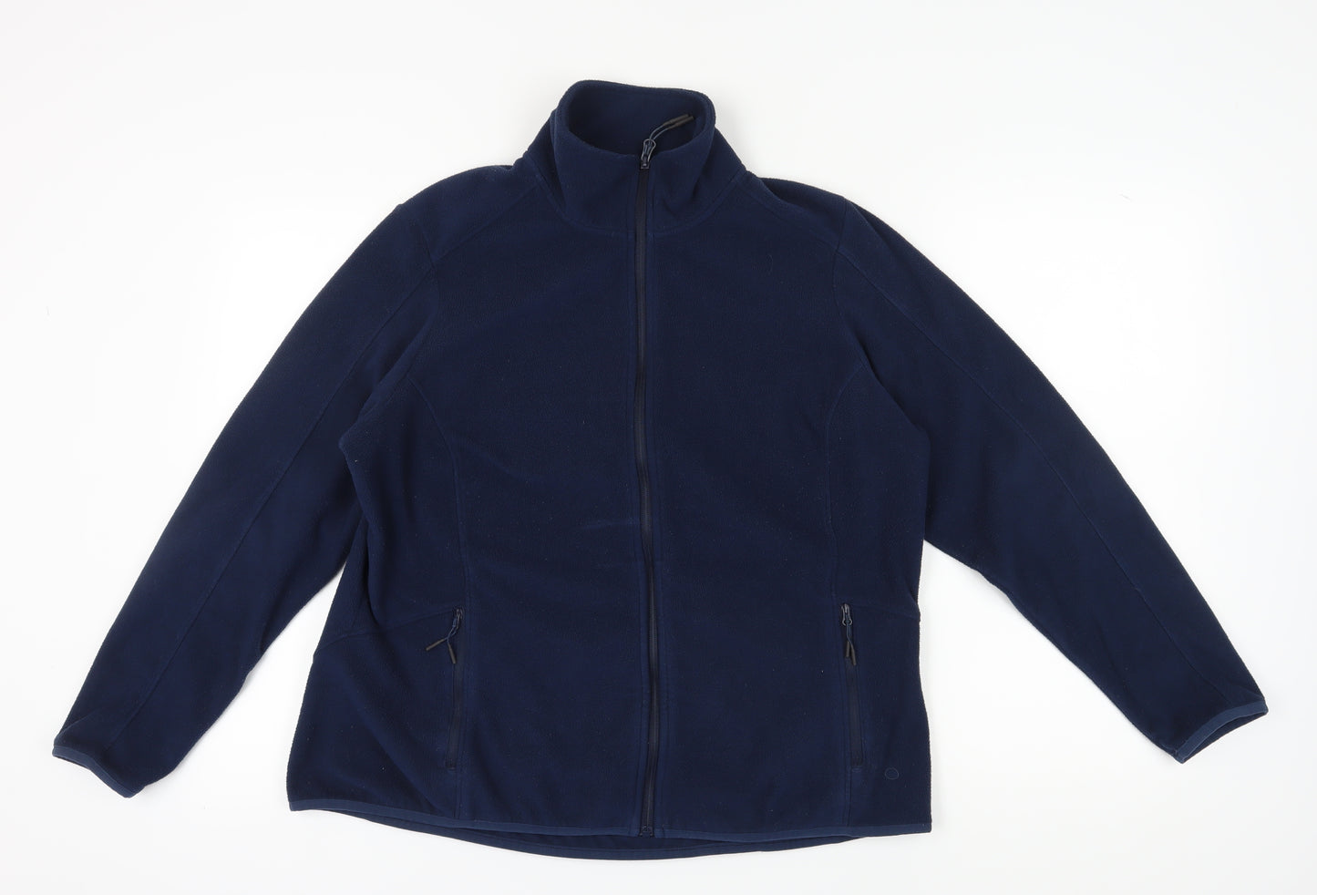 Marks and Spencer Women's Blue Fleece Jacket - Size 20