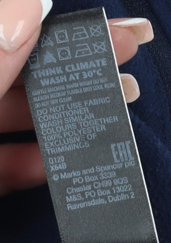 Marks and Spencer Women's Blue Fleece Jacket - Size 20