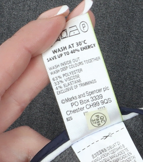 Marks and Spencer Grey Women's Dress Pants, Size 18