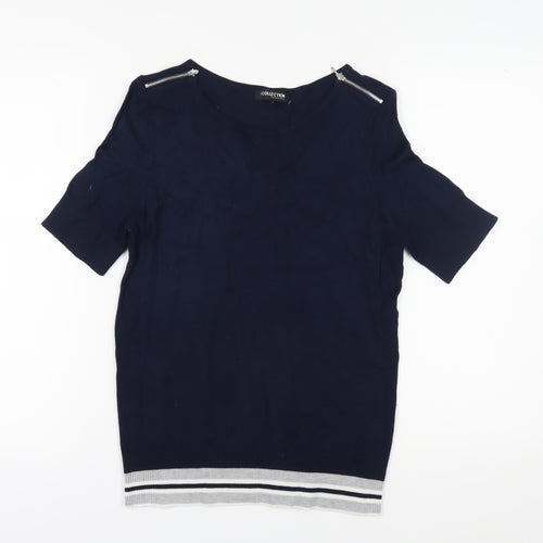 Debenhams Women's Blue Round Neck Top Size 14