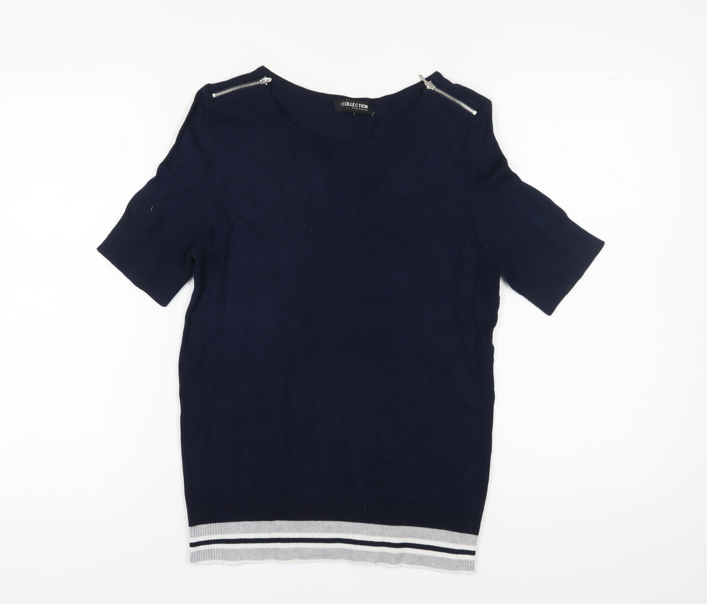 Debenhams Women's Blue Round Neck Top Size 14