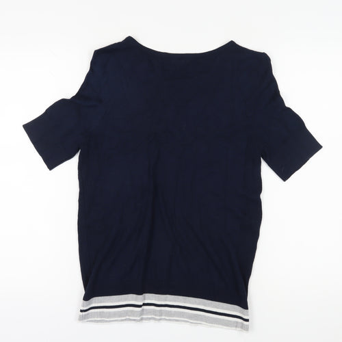 Debenhams Women's Blue Round Neck Top Size 14