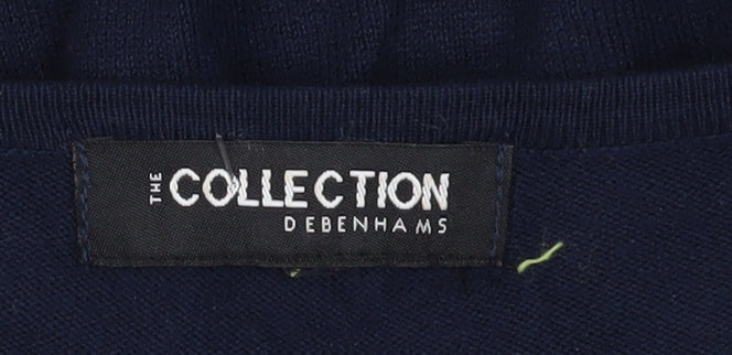 Debenhams Women's Blue Round Neck Top Size 14