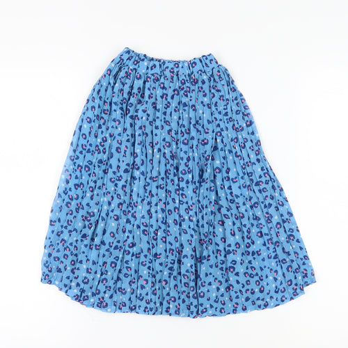 M&Co Girls Blue Pleated Skirt 4-5 Years Casual