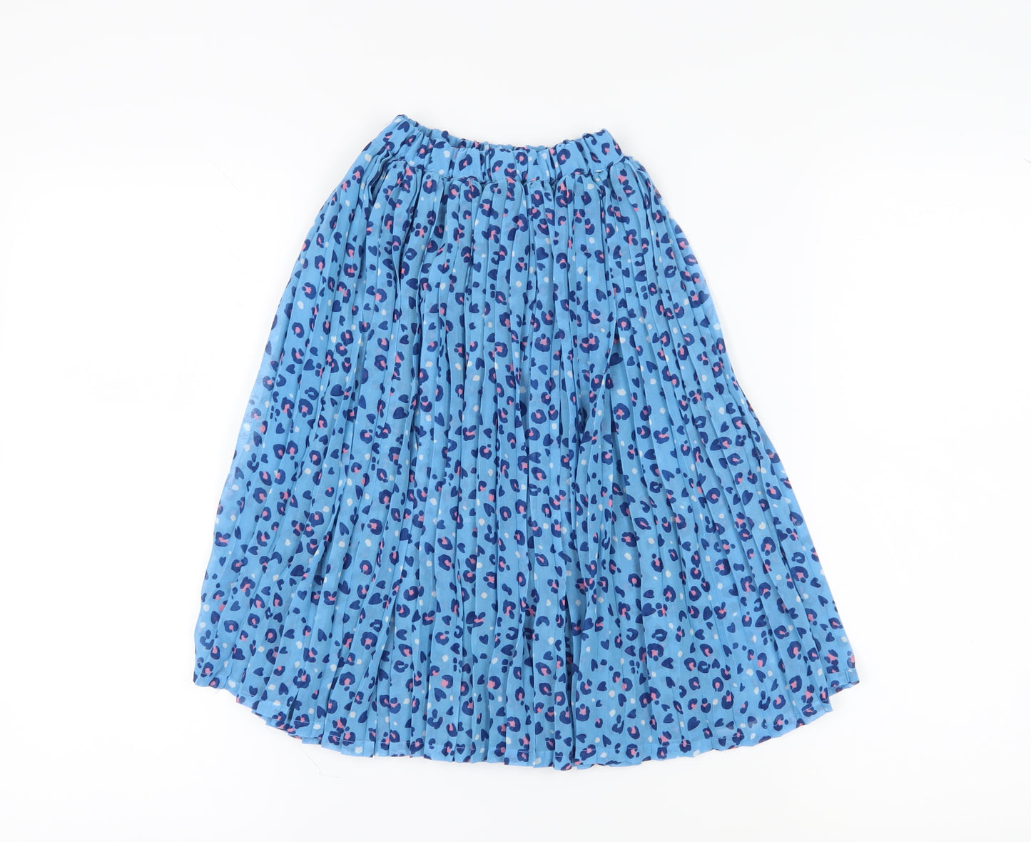 M&Co Girls Blue Pleated Skirt 4-5 Years Casual