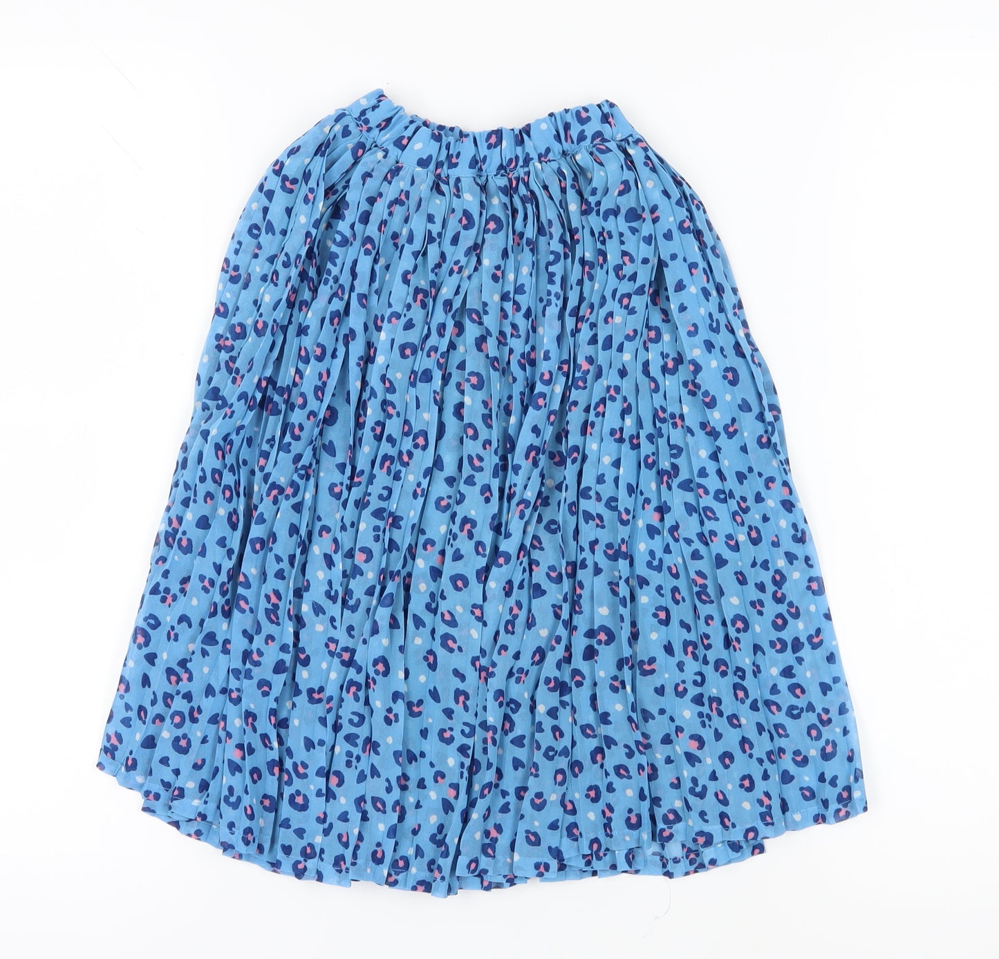 M&Co Girls Blue Pleated Skirt 4-5 Years Casual