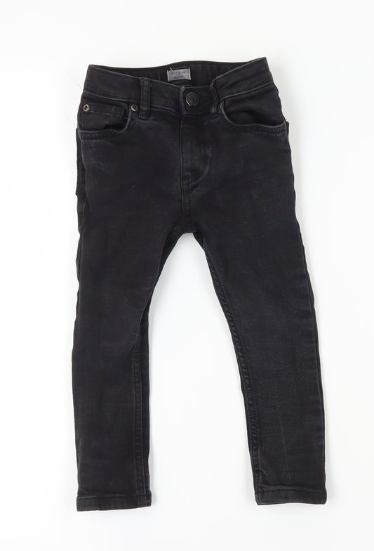 River Island Girls Black Skinny Jeans 2-3 Years