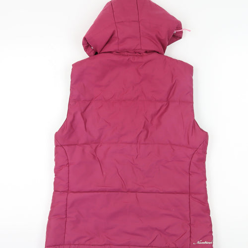 Nautical Women's Pink Hooded Puffer Waistcoat Size 10