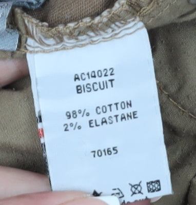 Women's Beige Cotton Traders Straight Jeans Size 16