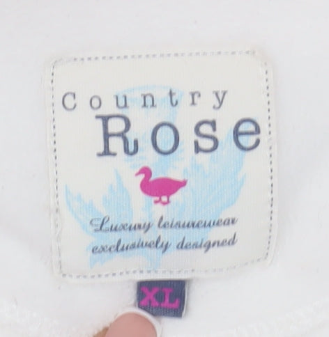 Country Rose Women’s White XL Fleece Jacket