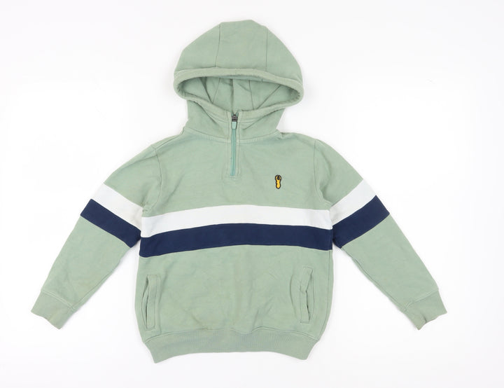 Next Boys Green Pullover Hoodie with Logo, 7 Years