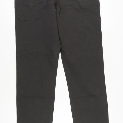 Marks and Spencer Men's Black Regular Trousers 32
