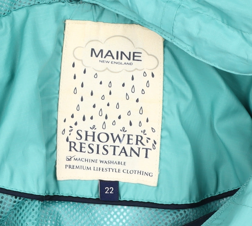 Maine New England Women's Green Rain Coat Jacket Size 22
