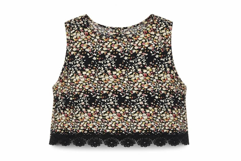 Brave Soul Women's Floral Sleeveless Blouse, S