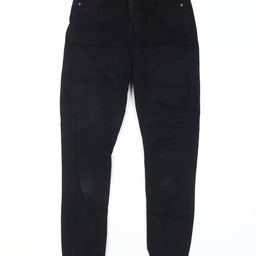 Topshop Black Skinny Jeans Women Size 8 Stretch Cotton
