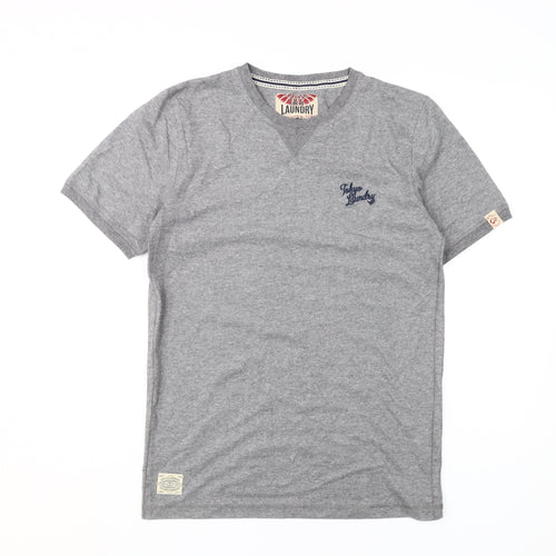 Tokyo Laundry Men's Grey V-Neck T-Shirt S