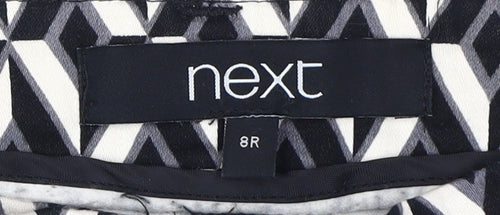 Next Women's Geometric Black Trousers Size 8
