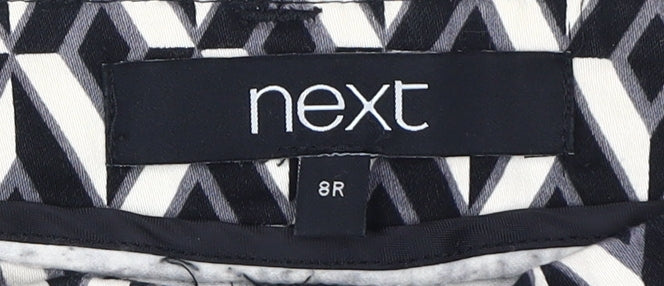 Next Women's Geometric Black Trousers Size 8