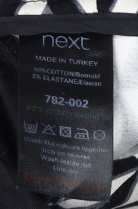 Next Women's Geometric Black Trousers Size 8