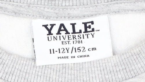Yale University Grey Crew Neck Kids Sweatshirt 11-12Y