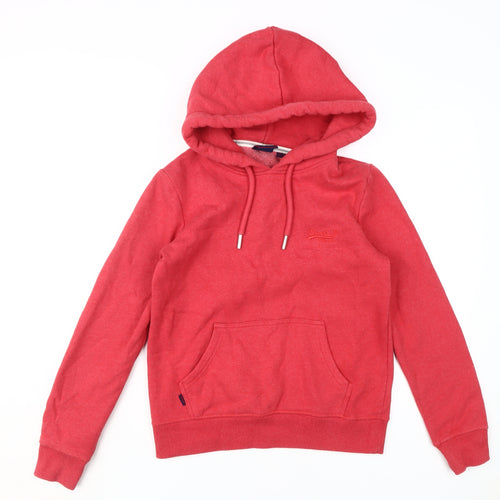 Superdry Women's Red Pullover Hoodie Size 8