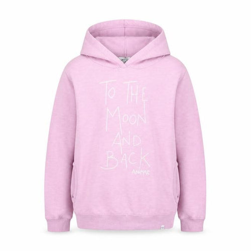 Animal Girls Pink Pullover Hoodie, 13-14 Years, Cosmic Theme