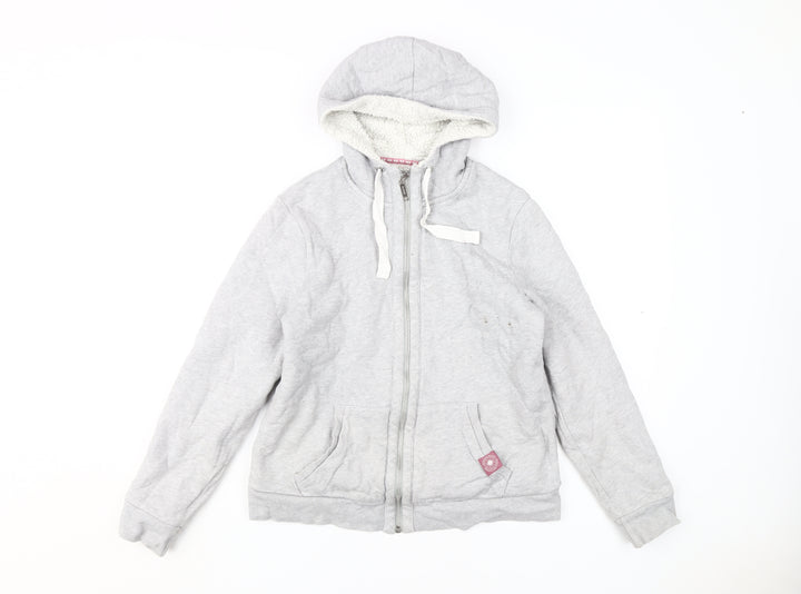 Maine New England Girls Grey Full Zip Hoodie M