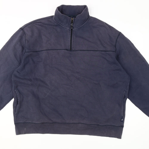 GAP Men's Blue XL 1/4 Zip Sweatshirt