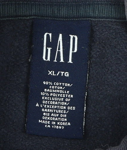 GAP Men's Blue XL 1/4 Zip Sweatshirt