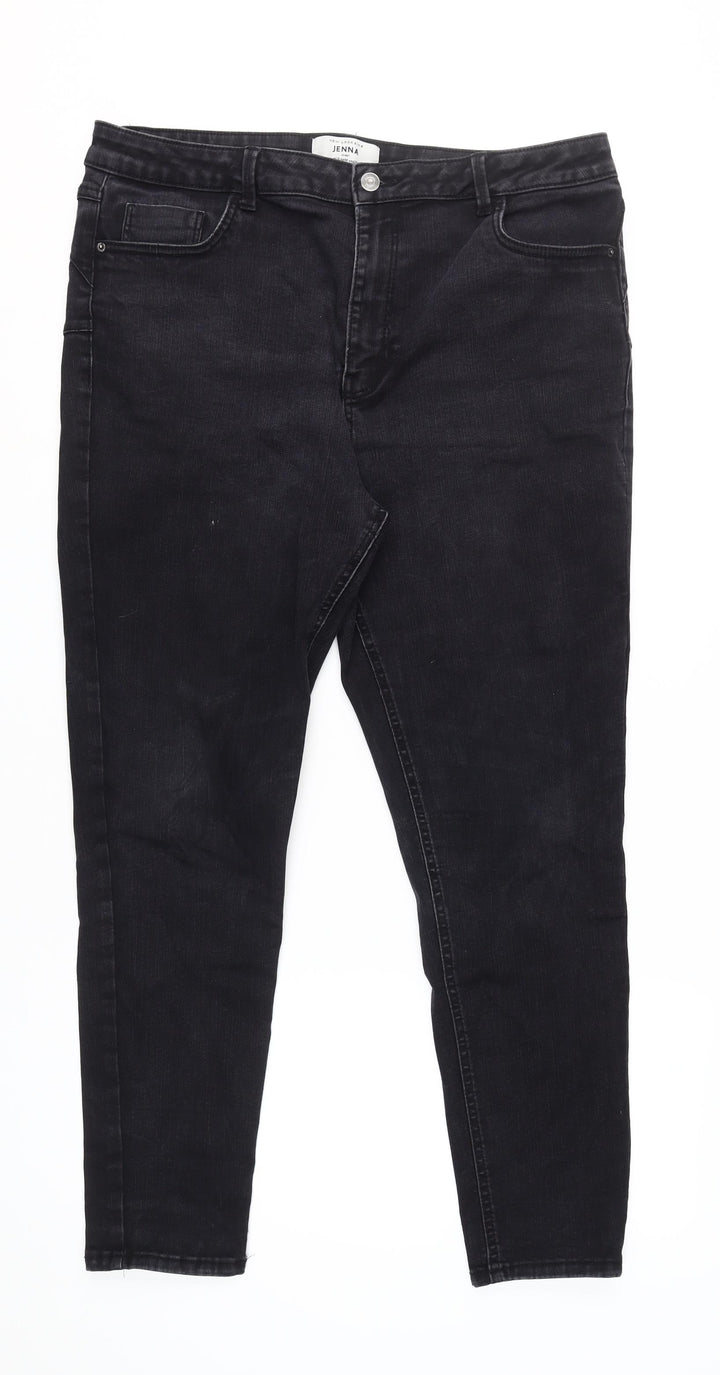 New Look Women's Black Skinny Jeans, Size XL, Dark Wash