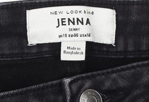 New Look Women's Black Skinny Jeans, Size XL, Dark Wash