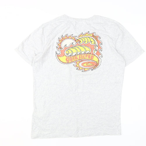 Quiksilver Men's Grey Logo T-Shirt Size M