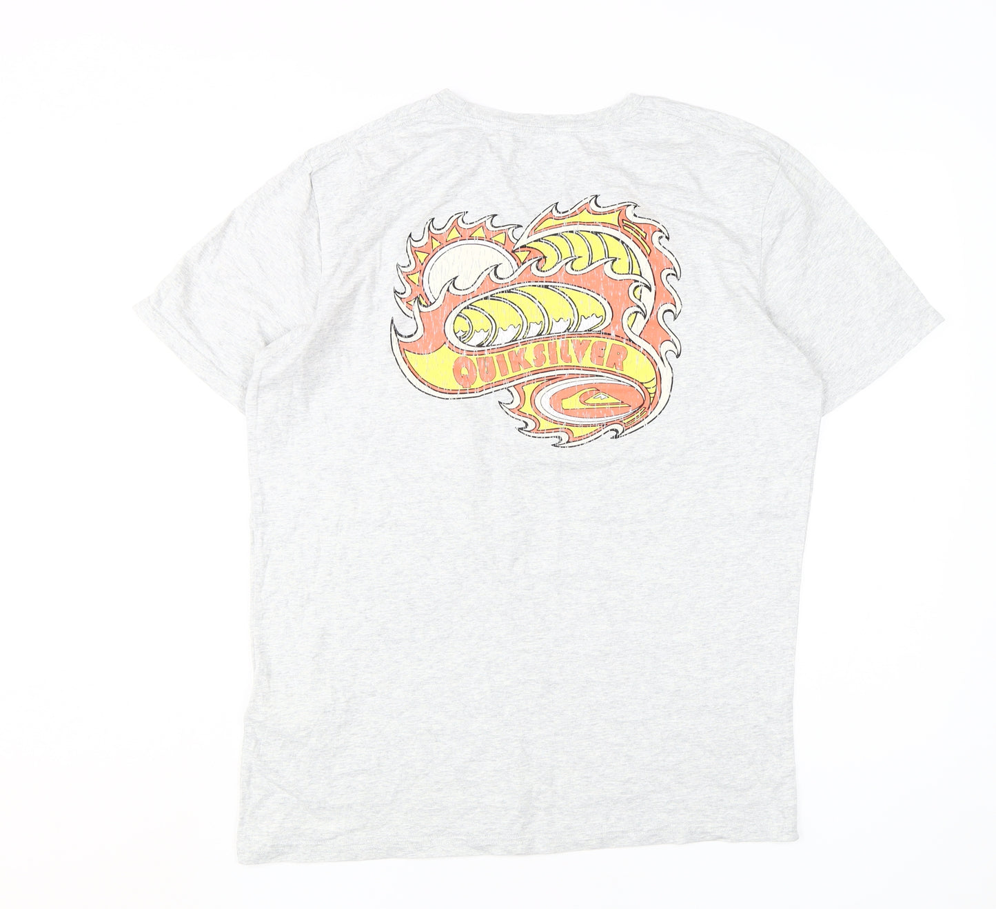 Quiksilver Men's Grey Logo T-Shirt Size M